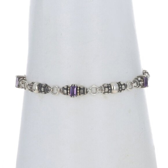 Lagos Caviar Amethyst Link Bracelet 7 1/2